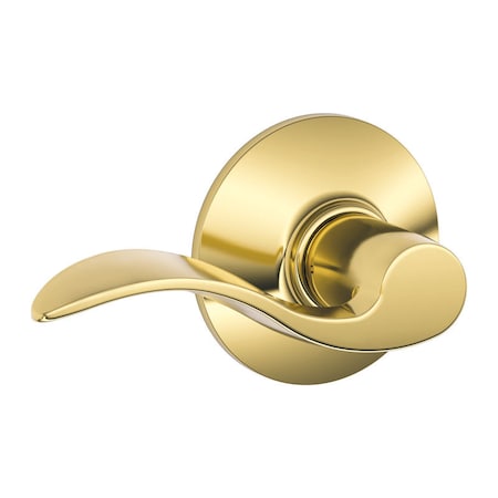 Schlage Schlage Accent Bright Brass Passage Lockset 1-3/4 in. F10VACC605